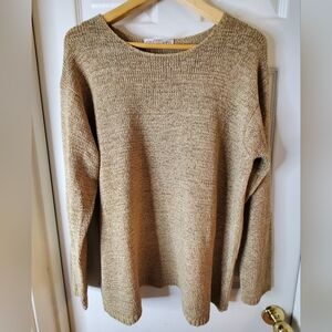 Vintage Rare Chaus & Co. 1X Beige Long Sleeve Sweater Quality Material